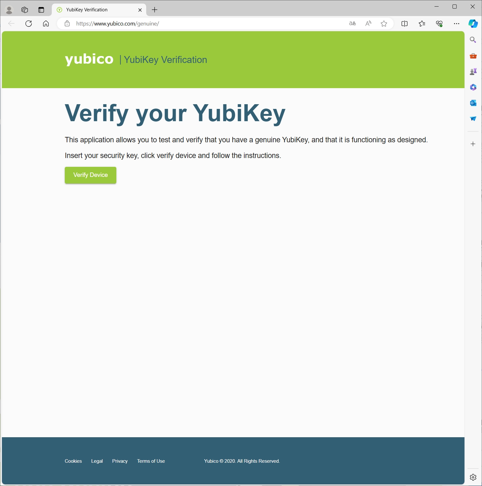 YubiKey Verification