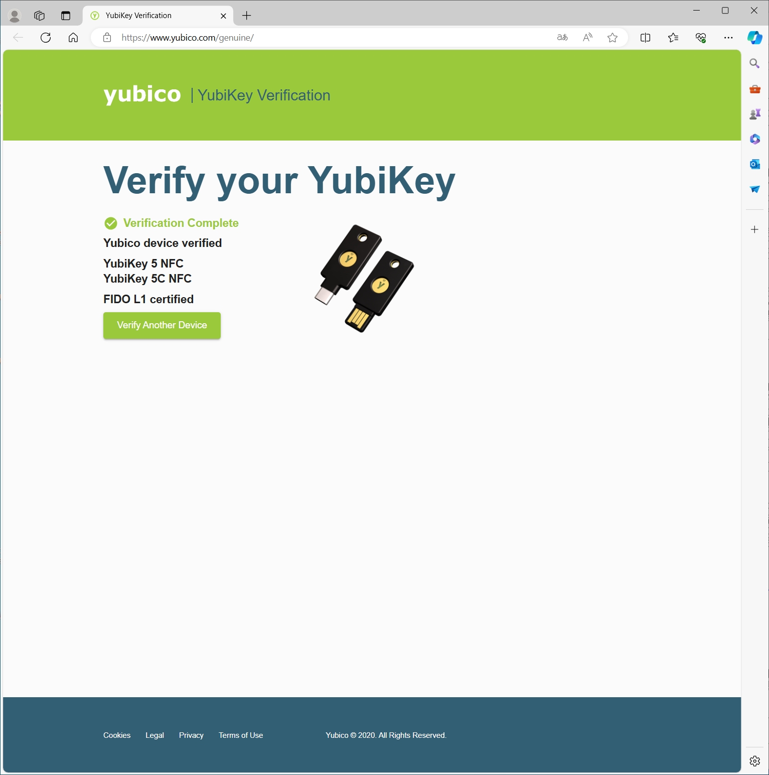 YubiKey Verification