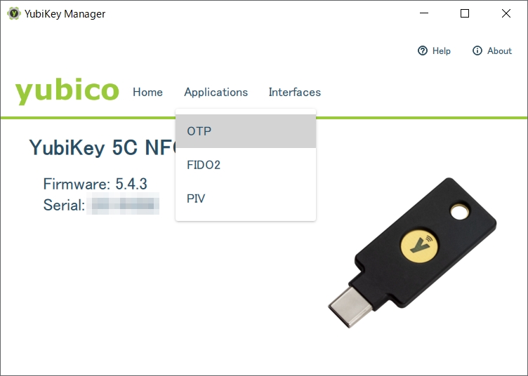 YubiKey Manager Applications